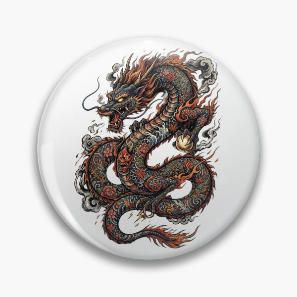 Item preview, Japanese Tattoo dragon design designed and sold by LOVEARTDESIGN.