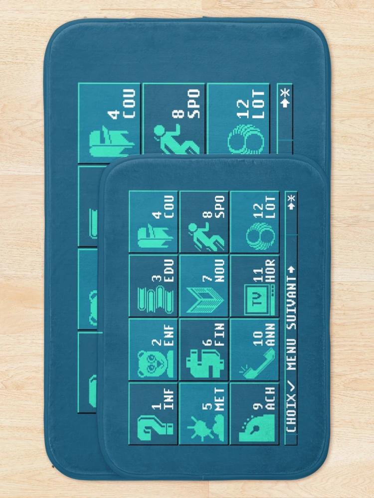 Thumbnail 5 of 6, Bath Mat, Videoway Menu designed and sold by The Nostalgia Vault.