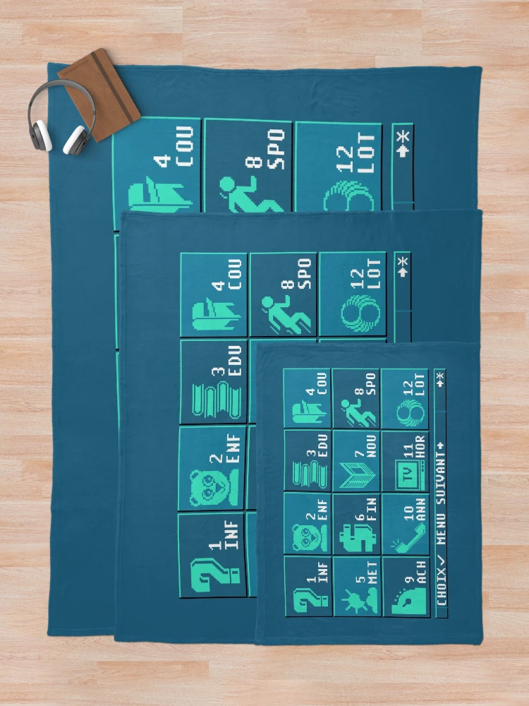Thumbnail 5 of 6, Throw Blanket, Videoway Menu designed and sold by The Nostalgia Vault.