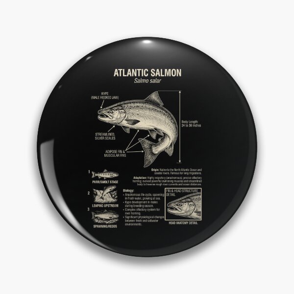 Item preview, Salmon Scientific Anatomy Biology Animal Lover designed and sold by Kimberley King Art  King Art.