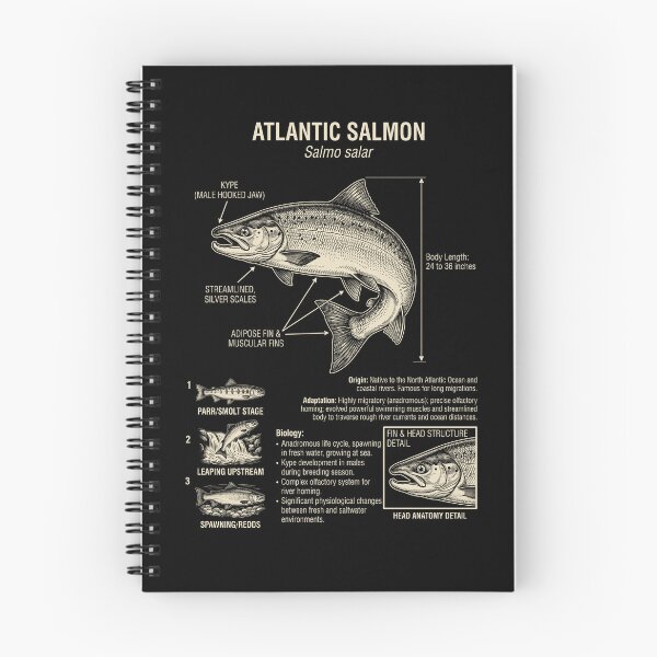 Item preview, Salmon Scientific Anatomy Biology Animal Lover designed and sold by Kimberley King Art  King Art.