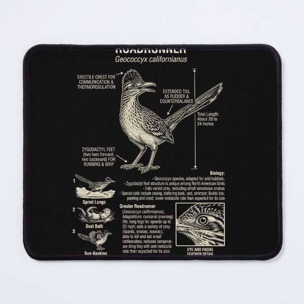 Item preview, Roadrunner Scientific Anatomy Ornithology Animal Lover designed and sold by Kimberley King Art King Art.