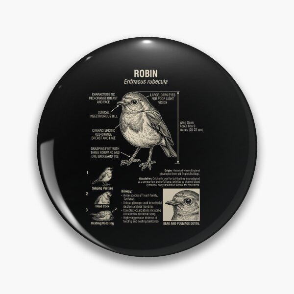 Item preview, Robin Scientific Anatomy Ornithology Animal Lover designed and sold by Kimberley King Art  King Art.