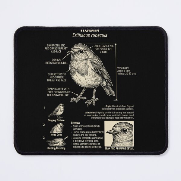 Item preview, Robin Scientific Anatomy Ornithology Animal Lover designed and sold by Kimberley King Art  King Art.