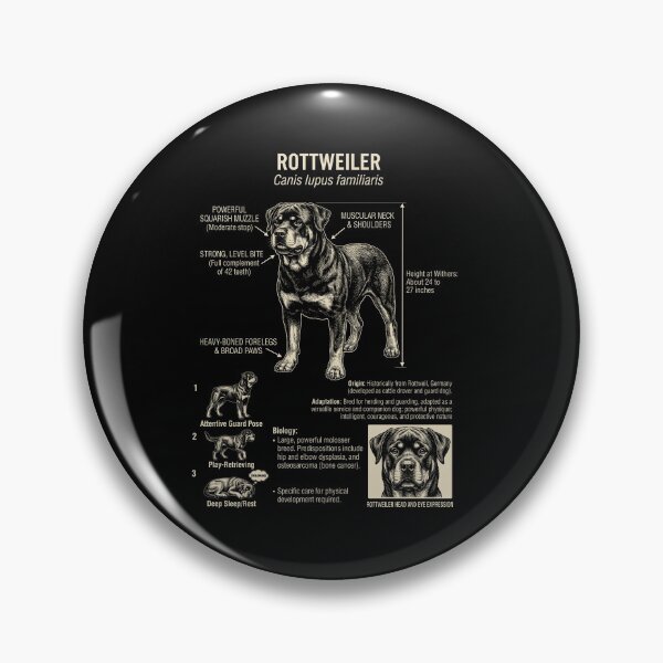 Item preview, Rottweiler Scientific Anatomy Biology Dog Lover designed and sold by Kimberley King Art  King Art.