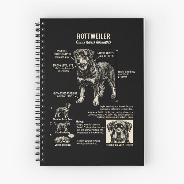 Item preview, Rottweiler Scientific Anatomy Biology Dog Lover designed and sold by Kimberley King Art  King Art.