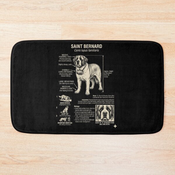 Item preview, Saint Bernard Scientific Anatomy Biology Dog Lover designed and sold by Kimberley King Art  King Art.