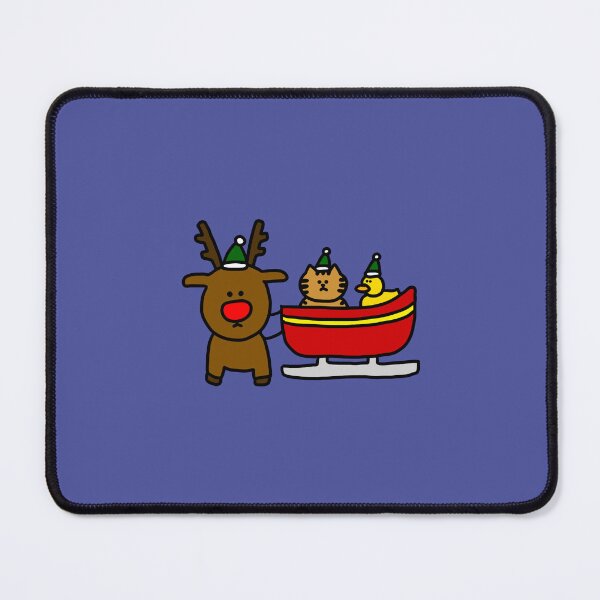 Item preview, a Cat and a Duck with Rudolph designed and sold by superbaechoo.