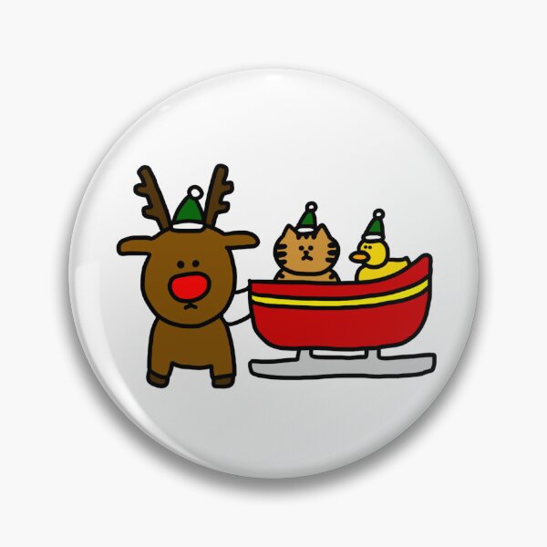 Item preview, a Cat and a Duck with Rudolph designed and sold by superbaechoo.