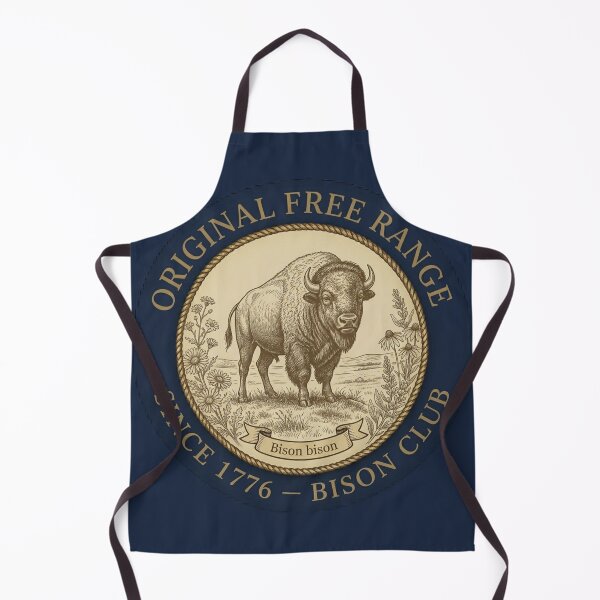 Item preview, Original Free Range Bison Club American Humor Badge designed and sold by CalmCapy Co.