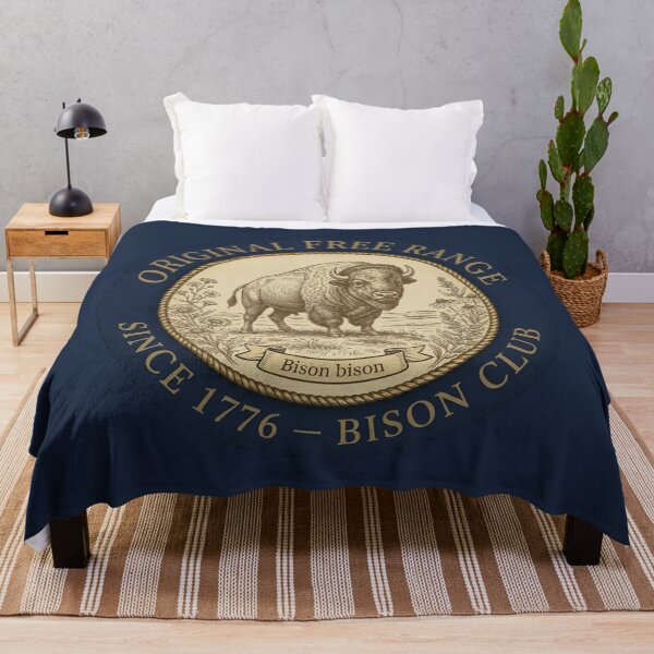 Item preview, Original Free Range Bison Club American Humor Badge designed and sold by CalmCapy Co.