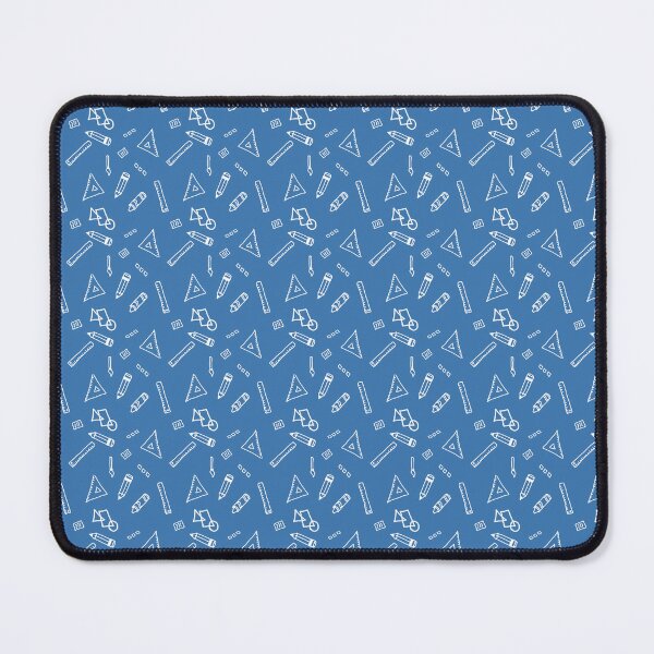 Item preview, Blue School Stationery Doodle Pattern Pencil Ruler Maths designed and sold by Zaya_art.