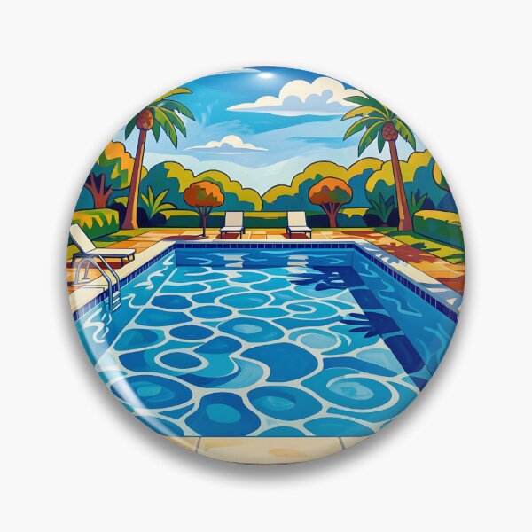 Item preview, Swimming Pool David Hockney Style designed and sold by Vicky Brago-Mitchell®.