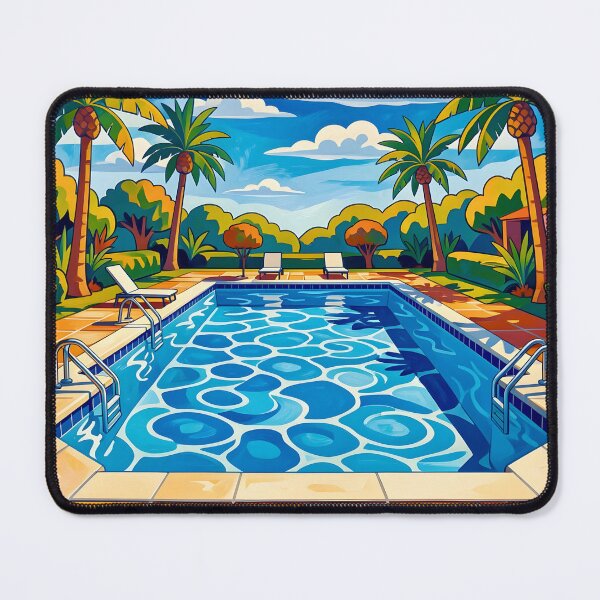 Item preview, Swimming Pool David Hockney Style designed and sold by Vicky Brago-Mitchell®.