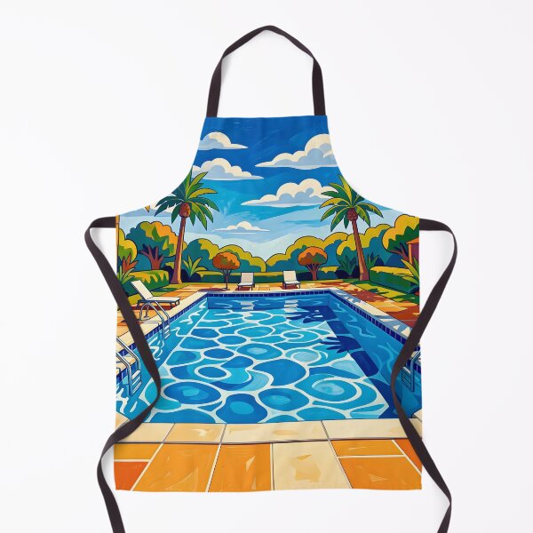 Item preview, Swimming Pool David Hockney Style designed and sold by Vicky Brago-Mitchell®.