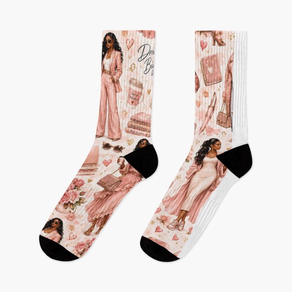 Item preview, Blush Black Girl Boss Pattern designed and sold by K3DreamKreations .