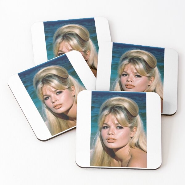 Item preview, Cinema - Great French Actress, Technicolor Portrait with Ocean Blue Background of the 1960s designed and sold by Beat-It.