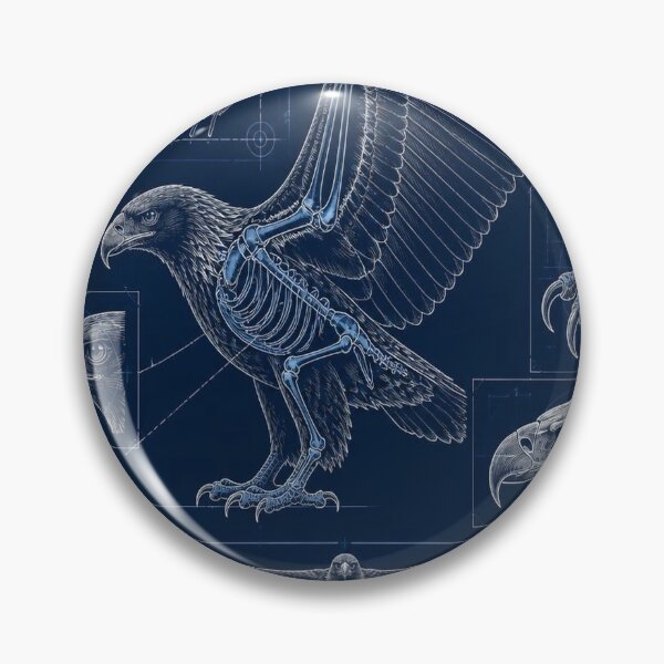 Item preview, Golden Eagle Blueprint Anatomy T-Shirt, Eagle Skeleton Schematic Tee, Birds of Prey Technical Drawing Shirt, Navy Blue Birdwatcher Gift, Wingspan Diagram Graphic designed and sold by SunnyDesign82.