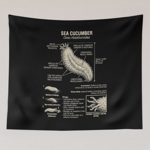 Item preview, Sea Cucumber Scientific Anatomy Biology Animal Lover designed and sold by Kimberley King Art  King Art.