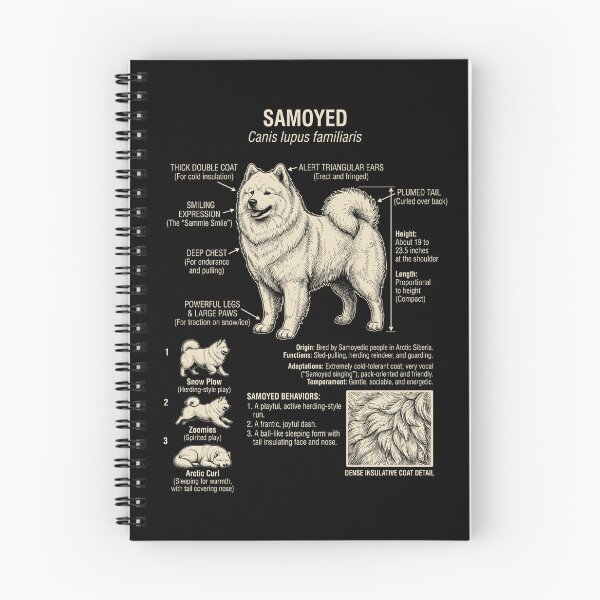 Item preview, Samoyed Scientific Anatomy Biology Dog Lover designed and sold by Kimberley King Art  King Art.