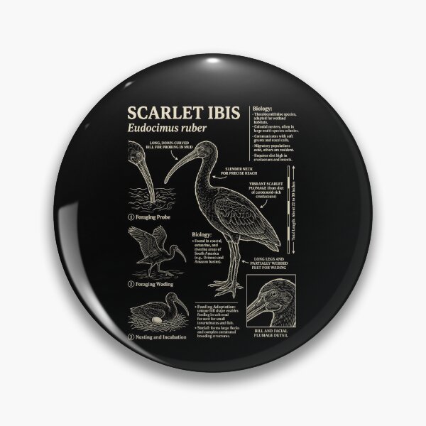 Item preview, Scarlet Ibis Scientific Anatomy Ornithology Animal Lover designed and sold by Kimberley King Art  King Art.