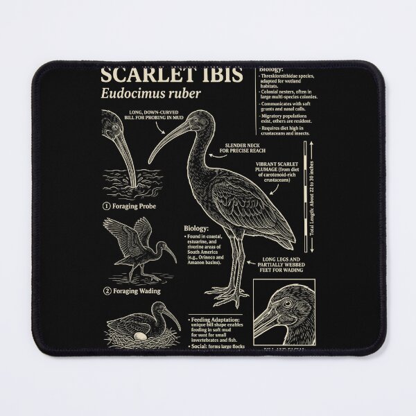 Item preview, Scarlet Ibis Scientific Anatomy Ornithology Animal Lover designed and sold by Kimberley King Art King Art.