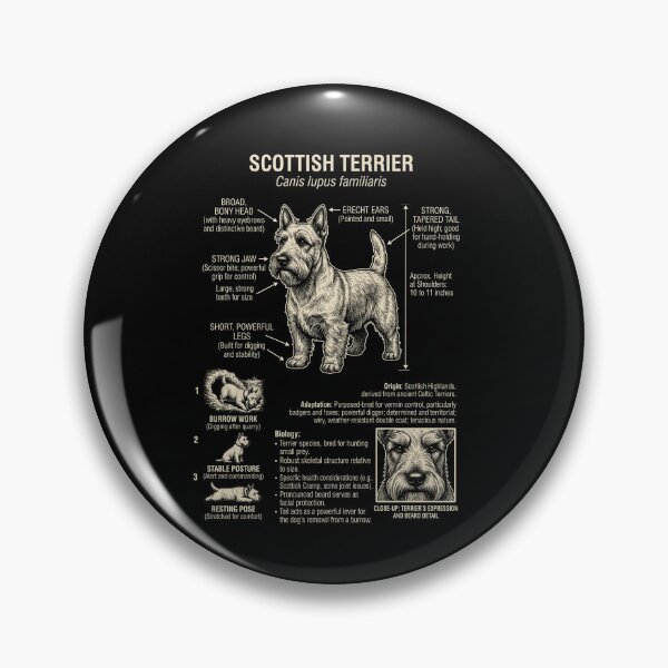 Item preview, Scottish Terrier Scientific Anatomy Biology Dog Lover designed and sold by Kimberley King Art  King Art.