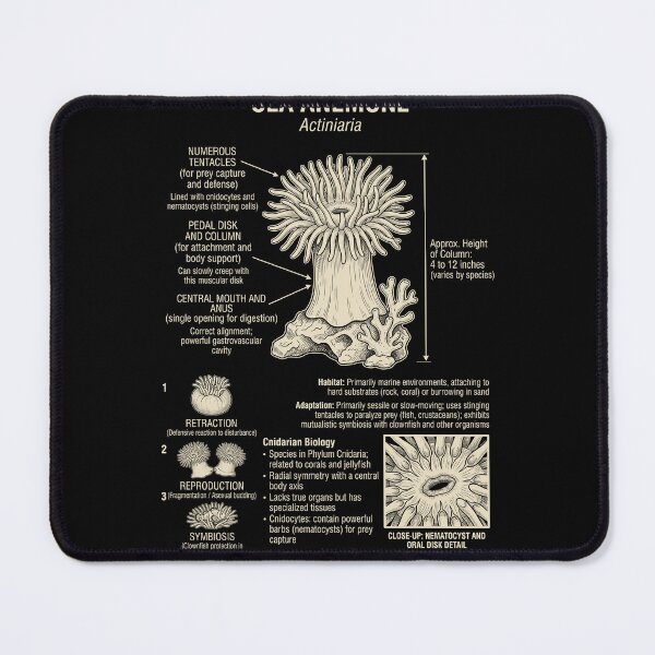Item preview, Sea Anemone Scientific Anatomy Biology Animal Lover designed and sold by Kimberley King Art  King Art.