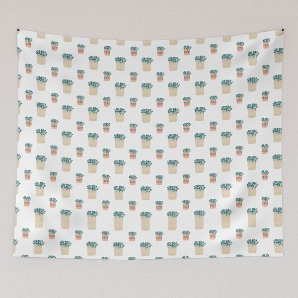Item preview, Cute Potted Succulent Cactus Pattern Boho Plant Lover designed and sold by Zaya_art.