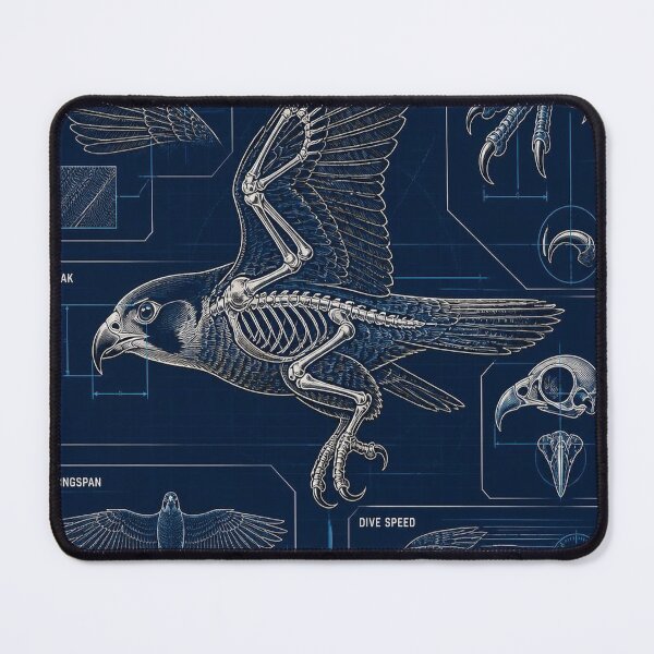 Item preview, Peregrine Falcon Blueprint Anatomy T-Shirt, Falcon Skeleton Schematic Tee, Birds of Prey Technical Drawing Shirt, Navy Blue Birdwatcher Gift, Dive Speed Diagram designed and sold by SunnyDesign82.