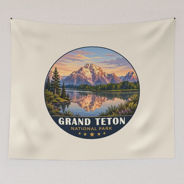 Item preview, Grand Teton National Park Retro Sticker designed and sold by Gideon Emmerich.