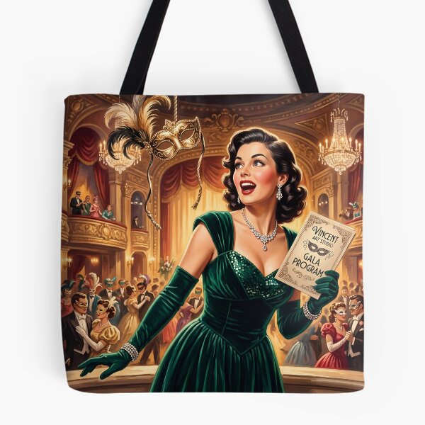 Item preview, Vintage Masquerade Gala Glamour Art Print designed and sold by Vincent-68.