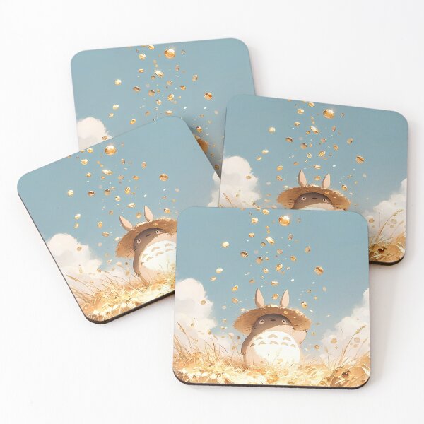 Item preview, Cute kawaii  [[totoros]] gold -%[ghiblis]%- rainy aways  designed and sold by kuumeiji.