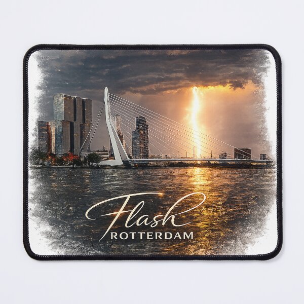 Item preview, Flash Rotterdam – Blikseminslag boven de Erasmusbrug designed and sold by Hookesmode.