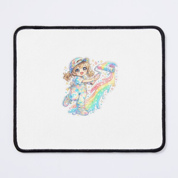 Item preview, Paint Splash Artist Girl – Rainbow Creativity Kawaii Sticker designed and sold by blossomfun.