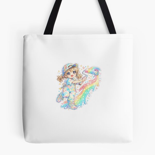 Item preview, Paint Splash Artist Girl – Rainbow Creativity Kawaii Sticker designed and sold by blossomfun.