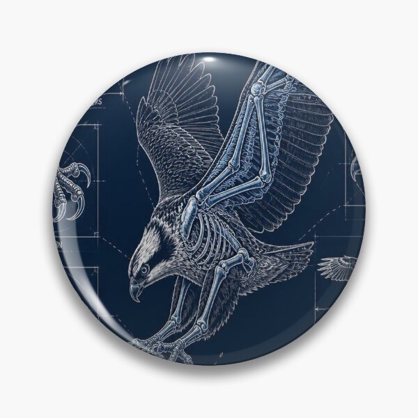 Item preview, Osprey Blueprint Anatomy T-Shirt, Osprey Skeleton Schematic Tee, Birds of Prey Technical Drawing Shirt, Navy Blue Angler Birdwatcher Gift, Eye Stripe Diagram designed and sold by SunnyDesign82.