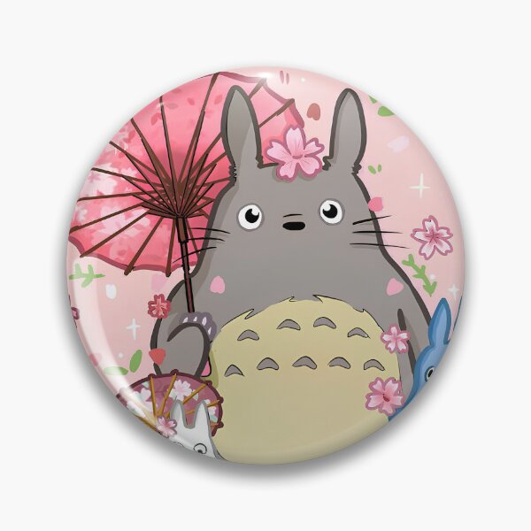 Item preview, Cute kawaii monster [[totoros]] -%[ghiblis]%-pink umbrella aways  designed and sold by kuumeiji.