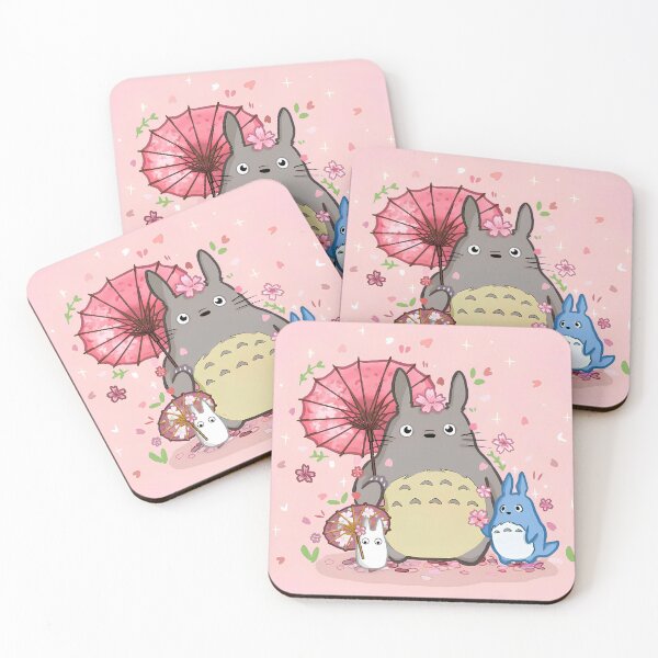 Item preview, Cute kawaii monster [[totoros]] -%[ghiblis]%-pink umbrella aways  designed and sold by kuumeiji.