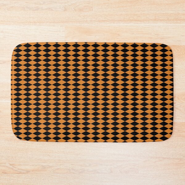 Item preview, Orange Black Diamond Harlequin Pattern Halloween Geometric designed and sold by Zaya_art.