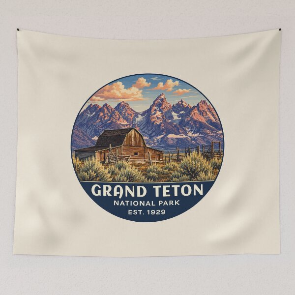 Item preview, Grand Teton National Park Retro Sticker designed and sold by Gideon Emmerich.