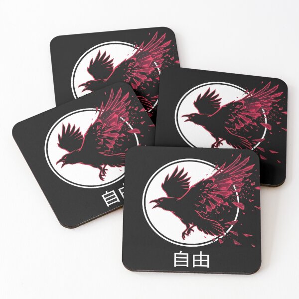 Item preview, Japanese Streetwear Red Raven Kanji Freedom designed and sold by Oommen Studio .