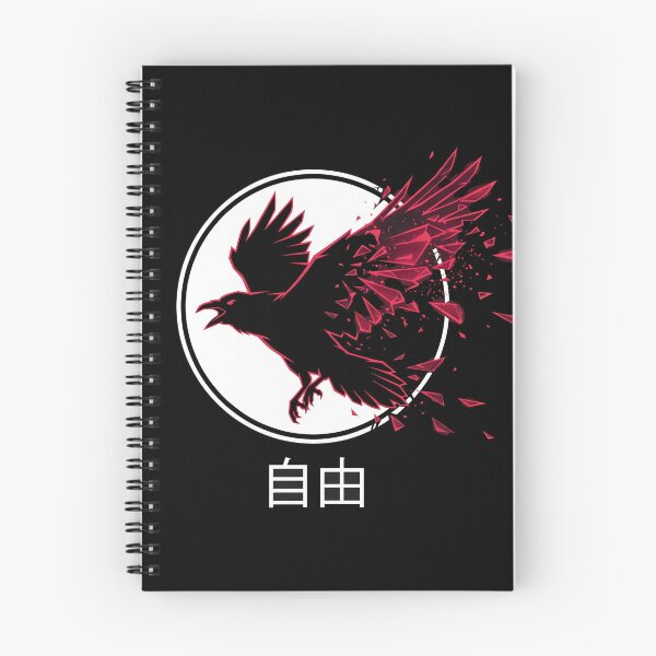 Item preview, Japanese Streetwear Red Raven Kanji Freedom designed and sold by Oommen Studio .