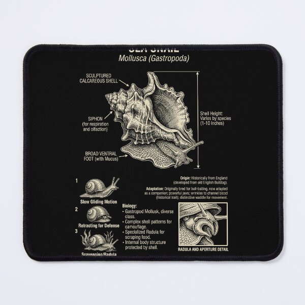 Item preview, Sea Snail Scientific Anatomy Biology Animal Lover designed and sold by Kimberley King Art King Art.