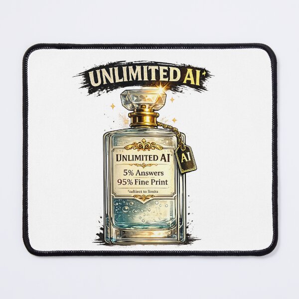 Item preview, Unlimited AI – 5% Answers, 95% Fine Print designed and sold by Hookesmode.
