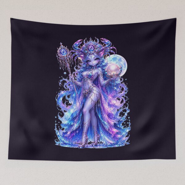 Item preview, Emily the Cosmic Cat - Cancer Zodiac Sign designed and sold by ChaEmm_Studio.