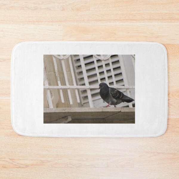 Item preview, Urban Pigeon Perched On Balcony Railing By Shuttered Window On City Building designed and sold by Nmallia.