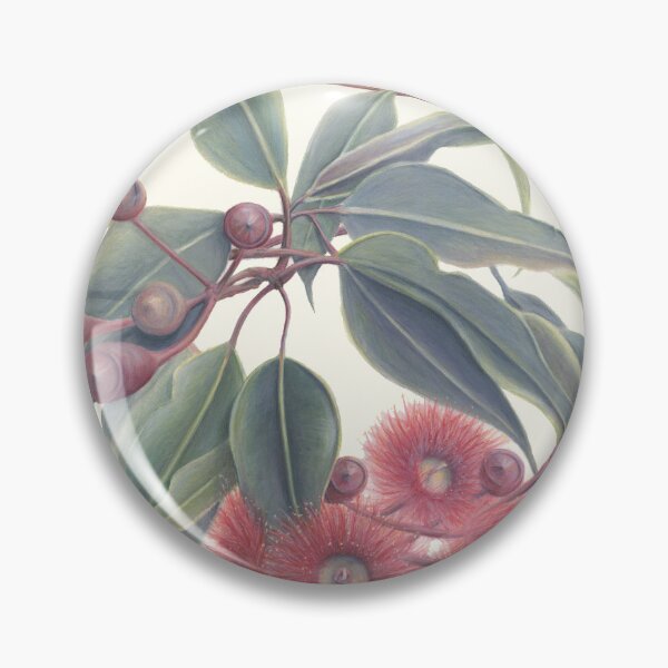 Item preview, Red Eucalyptus Australian Flowers and Leaves Art Rachael Curry designed and sold by RachaelCurryArt.