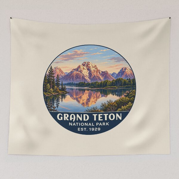 Item preview, Grand Teton National Park Retro Sticker designed and sold by Gideon Emmerich.
