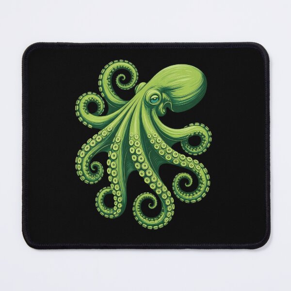 Item preview, Green Octopus Sticker – Vibrant Ocean Creature Art for Sea Life Lovers designed and sold by ZyxDes.